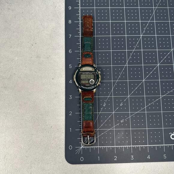 Casio Watch Mens 43mm Green Brown Illuminator Digital Sport New Battery READ - Picture 12 of 12